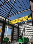 60' x 100' x 44' bolt up structure with dual overhead cranes